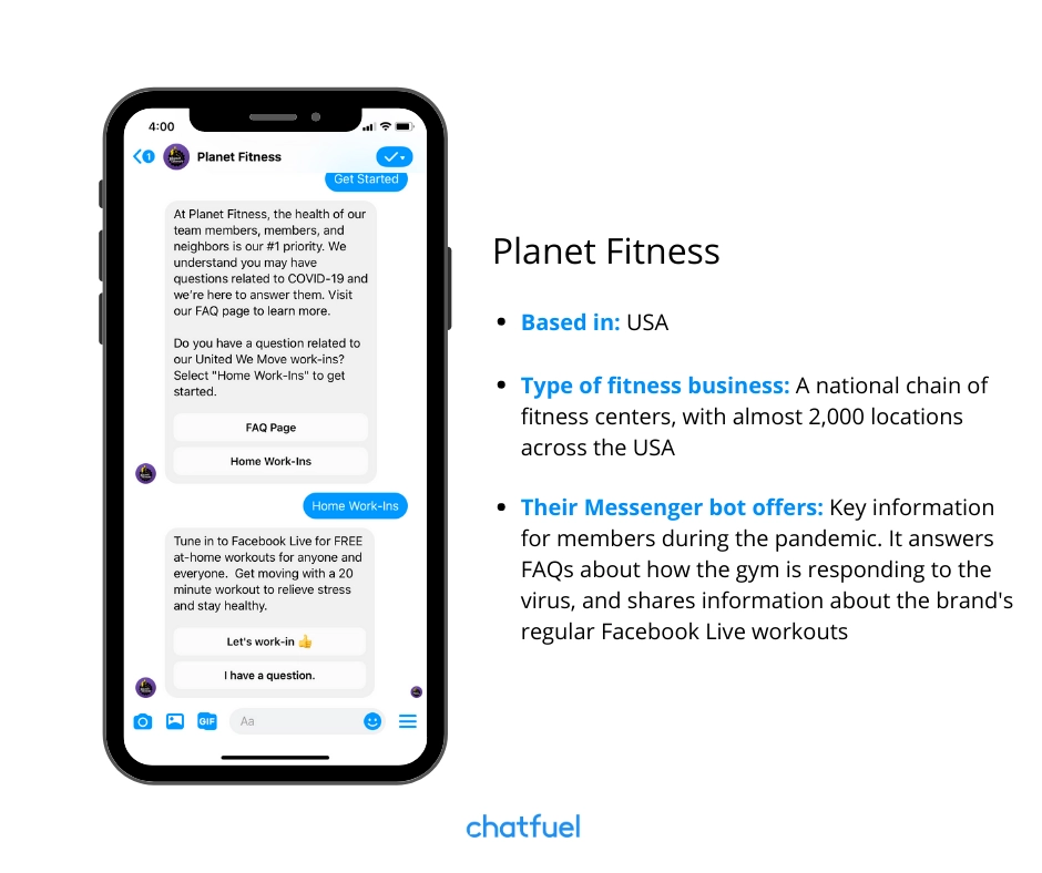 chatbots for fitness