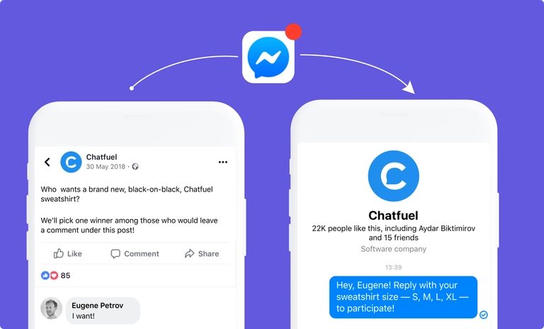 How to turn Facebook comments into customers with automation, Chatfuel