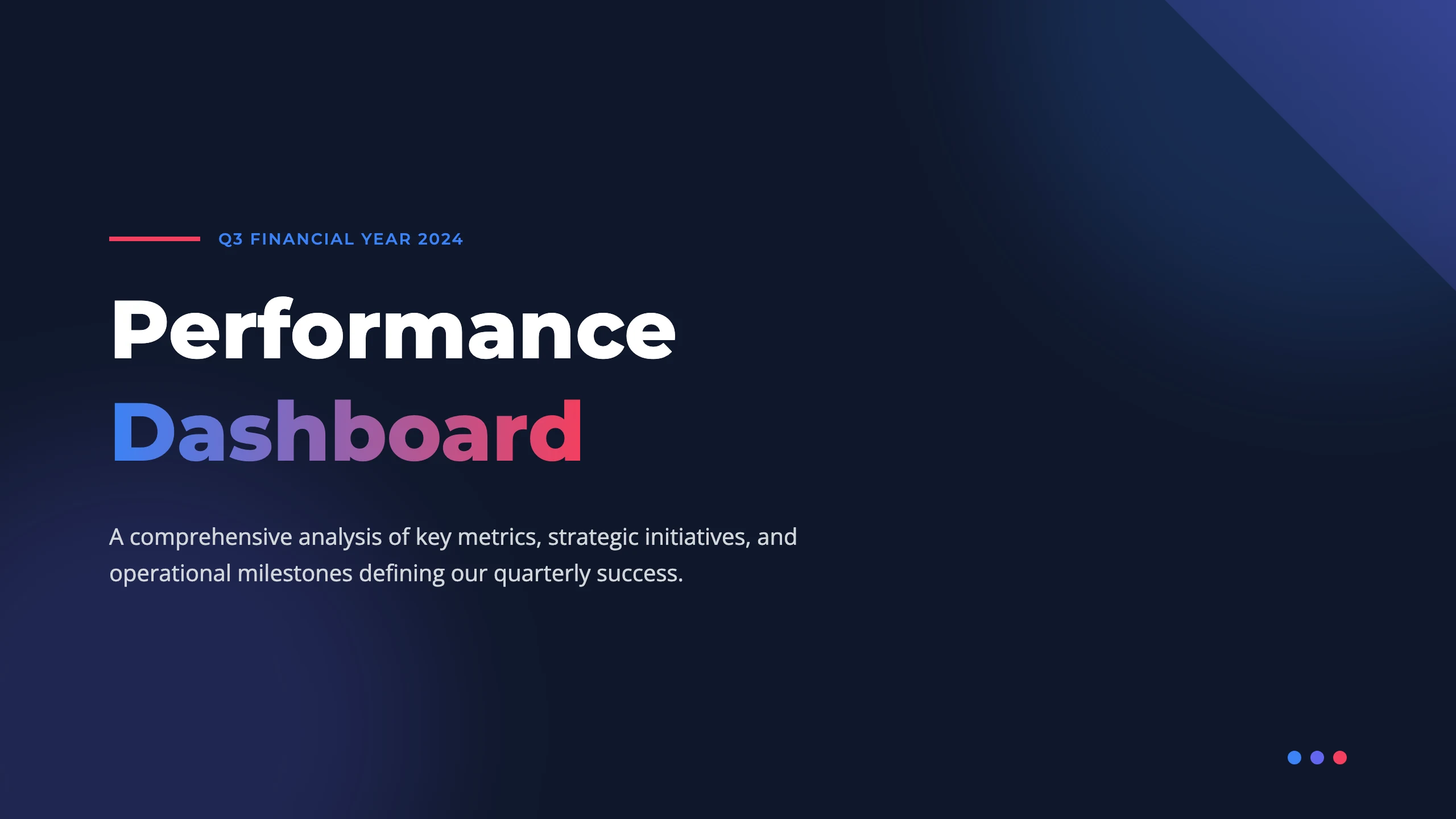 Performance Dashboard: cover
