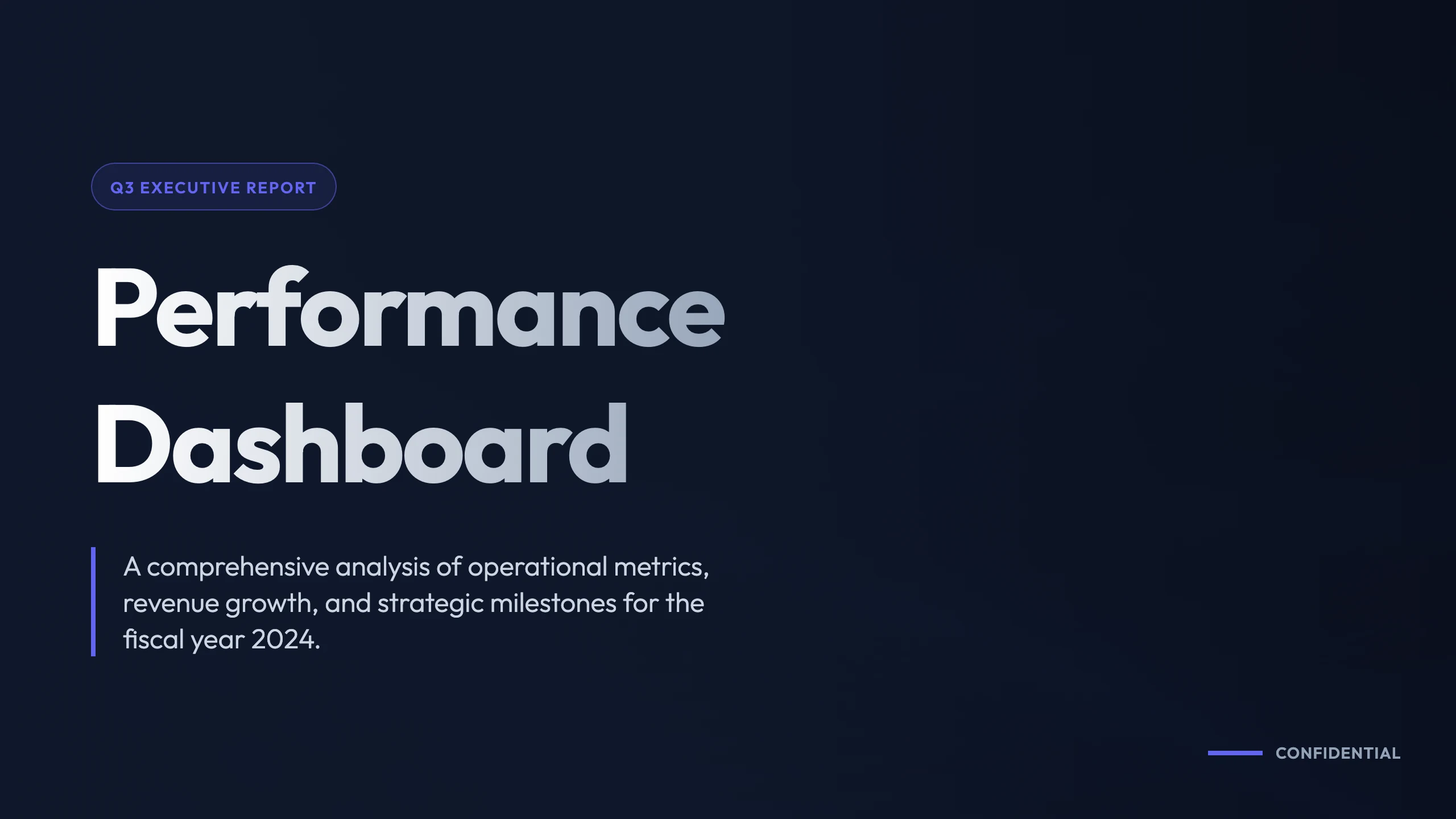 Performance Dashboard: cover