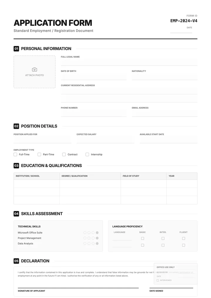 Application Form