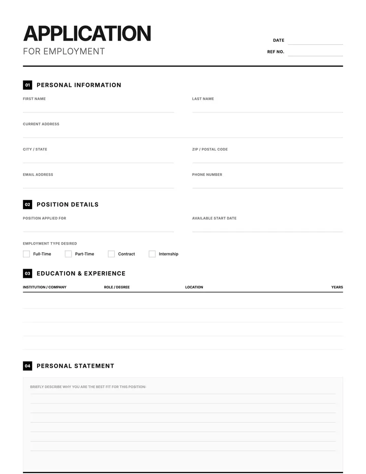 Application Form