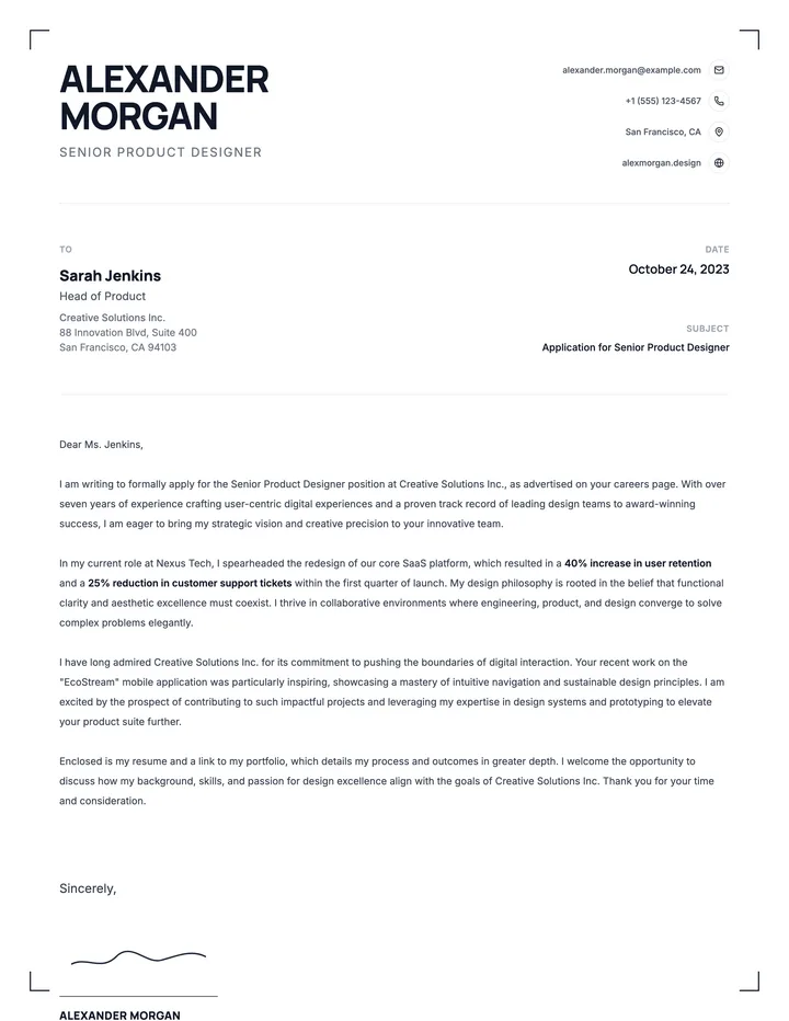 Application Letter