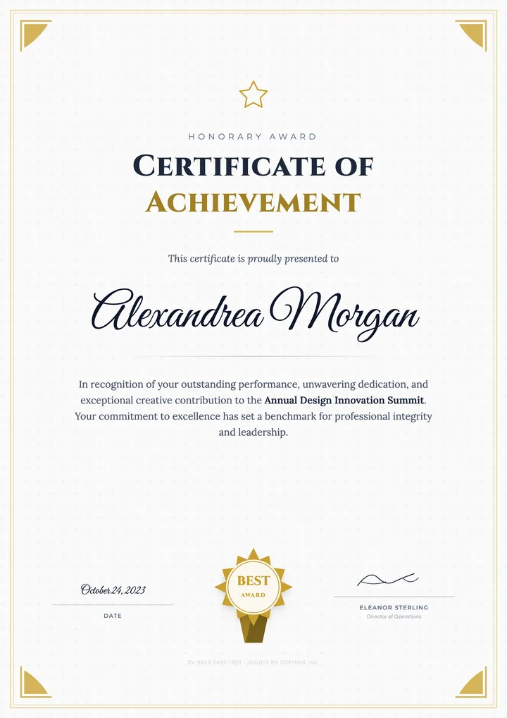 Certificate