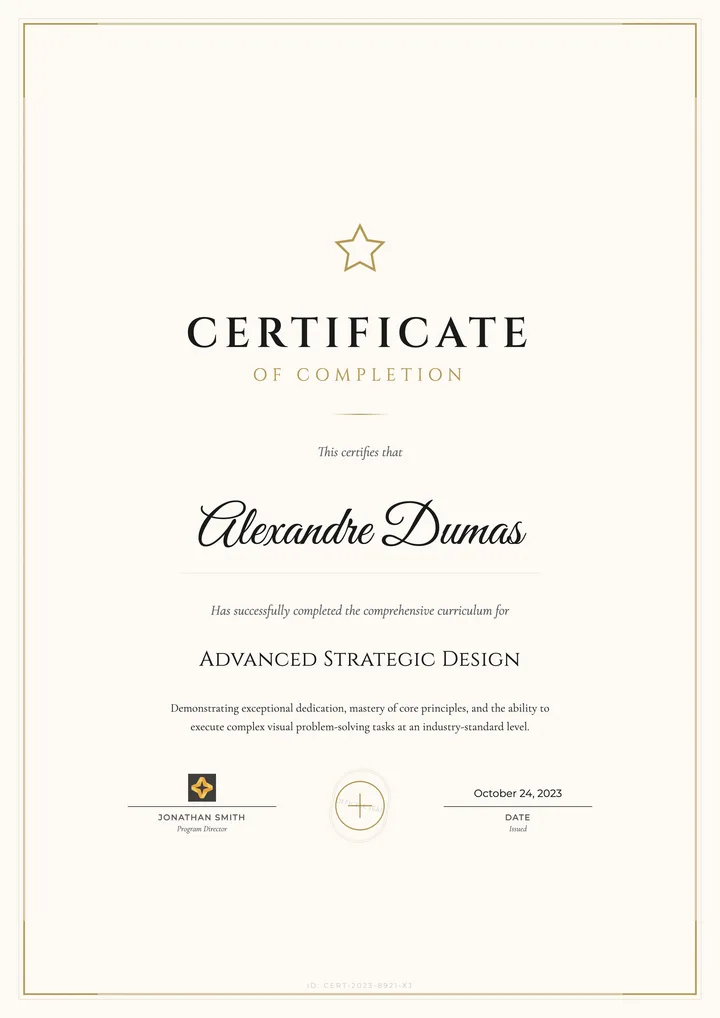 Completion Certificate