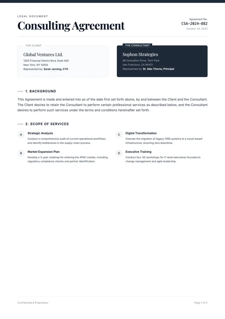 Consulting Contract