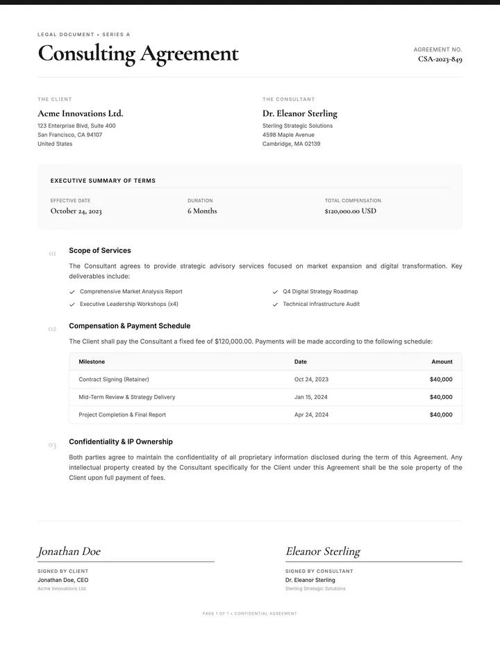 Consulting Contract