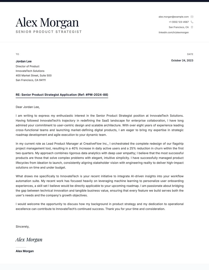 Cover Letter