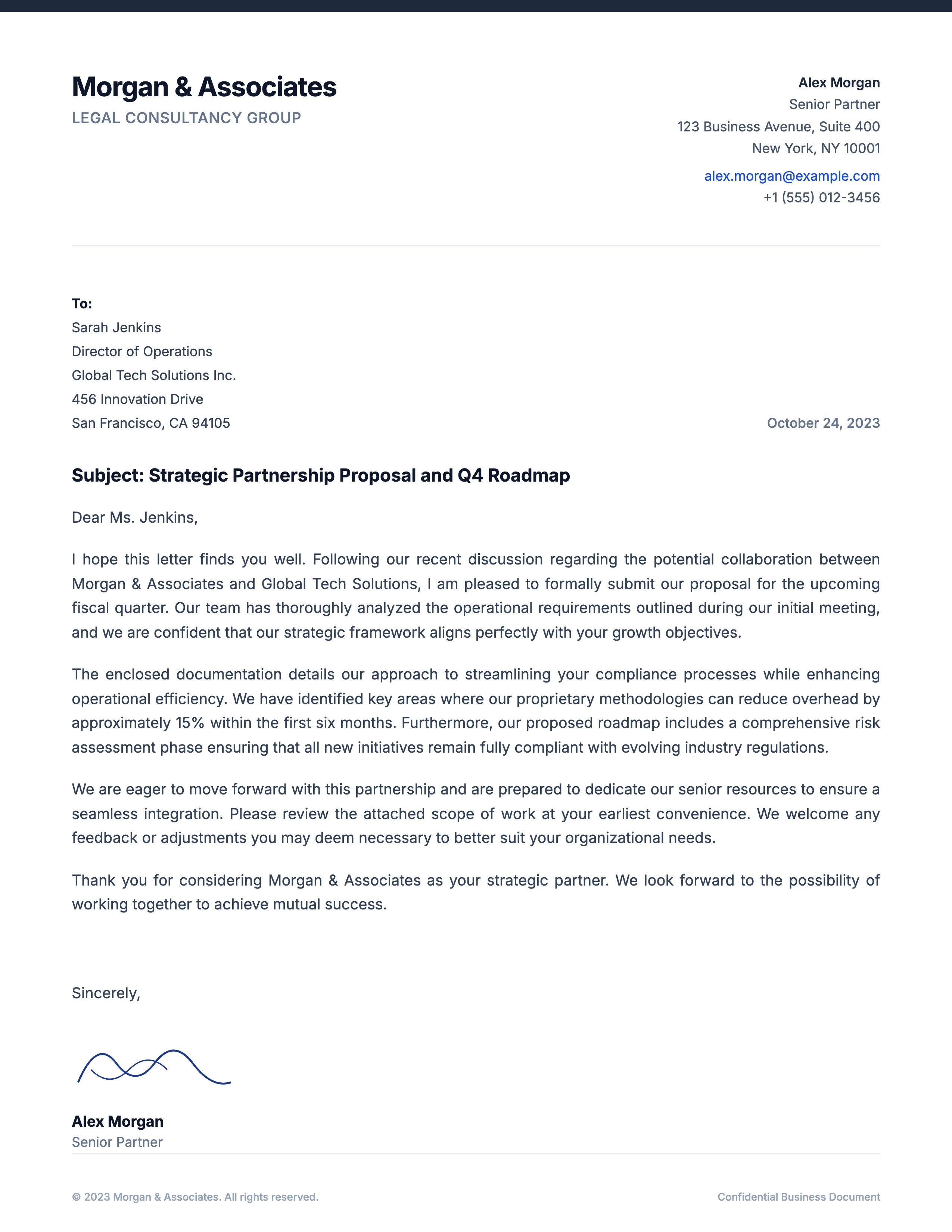 Formal Letter: cover