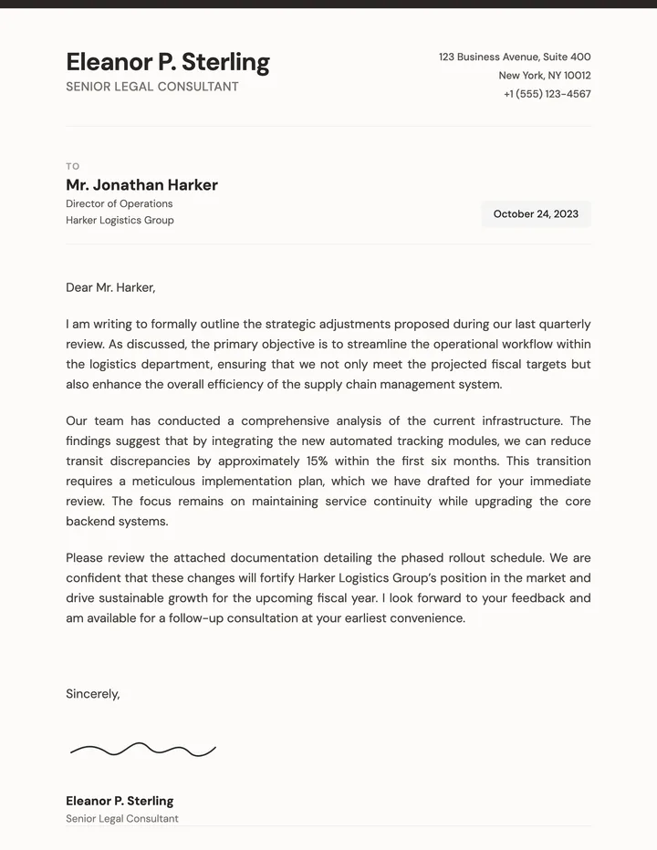 Formal Letter
