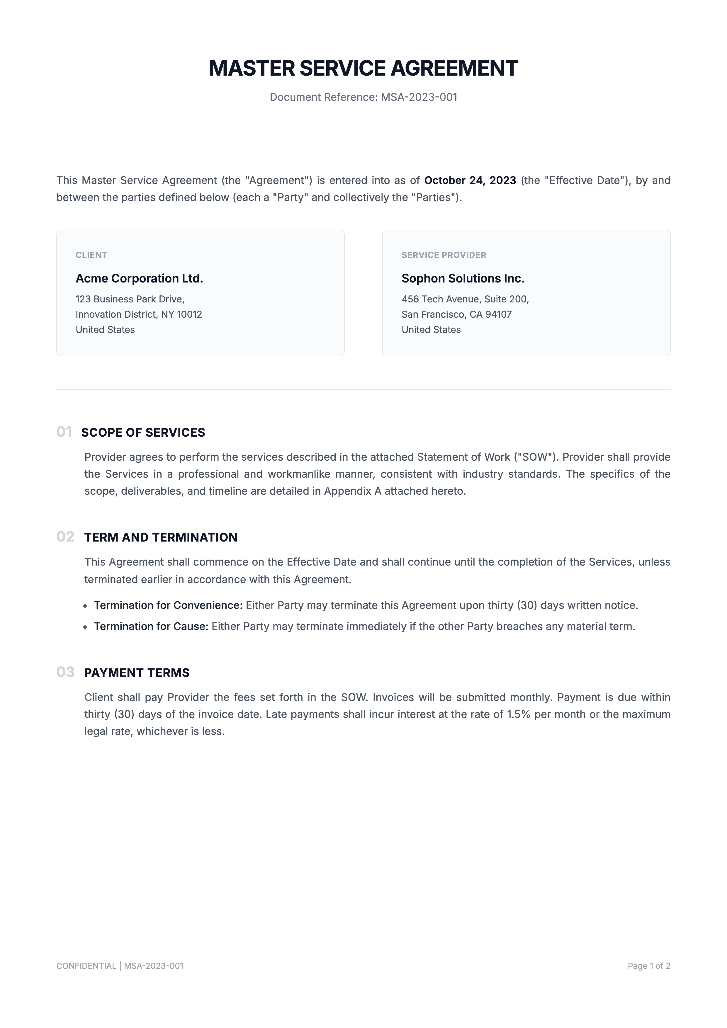 Legal Contract: cover