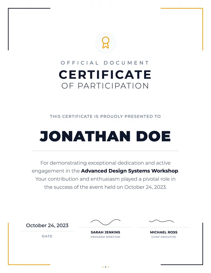 Participation Certificate
