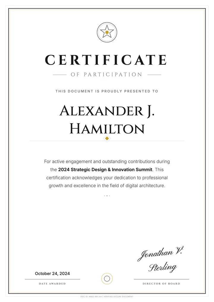 Participation Certificate
