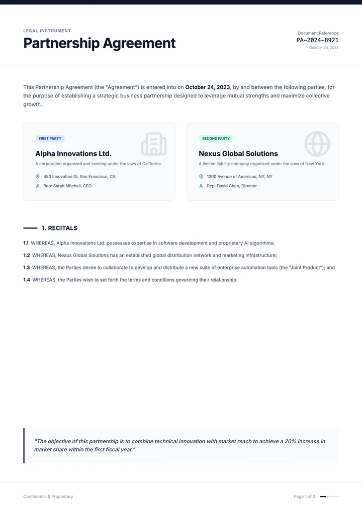 Partnership Agreement