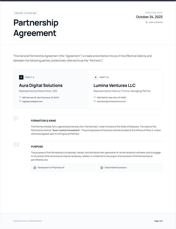 Partnership Agreement
