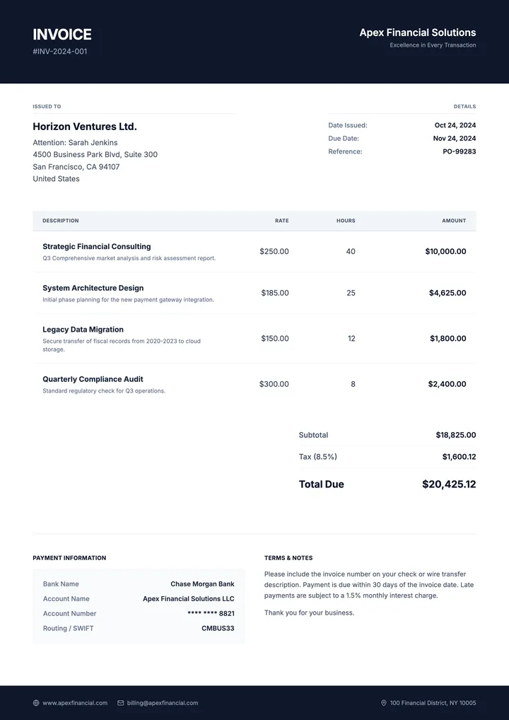 Payment Invoice