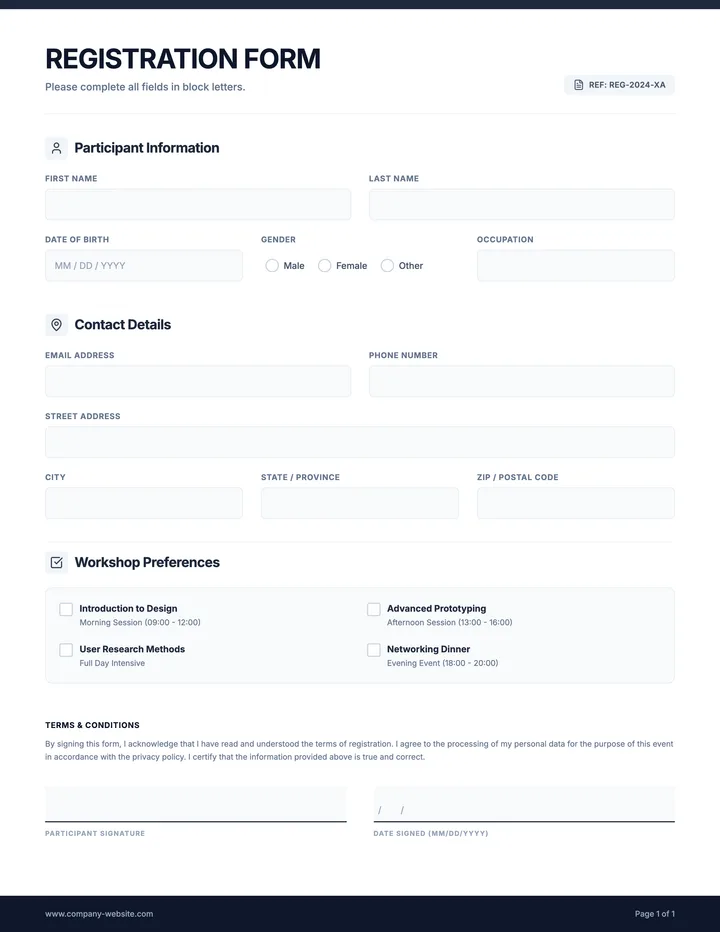 Registration Form