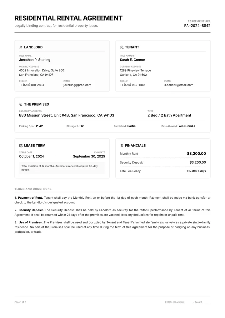 Rental Agreement