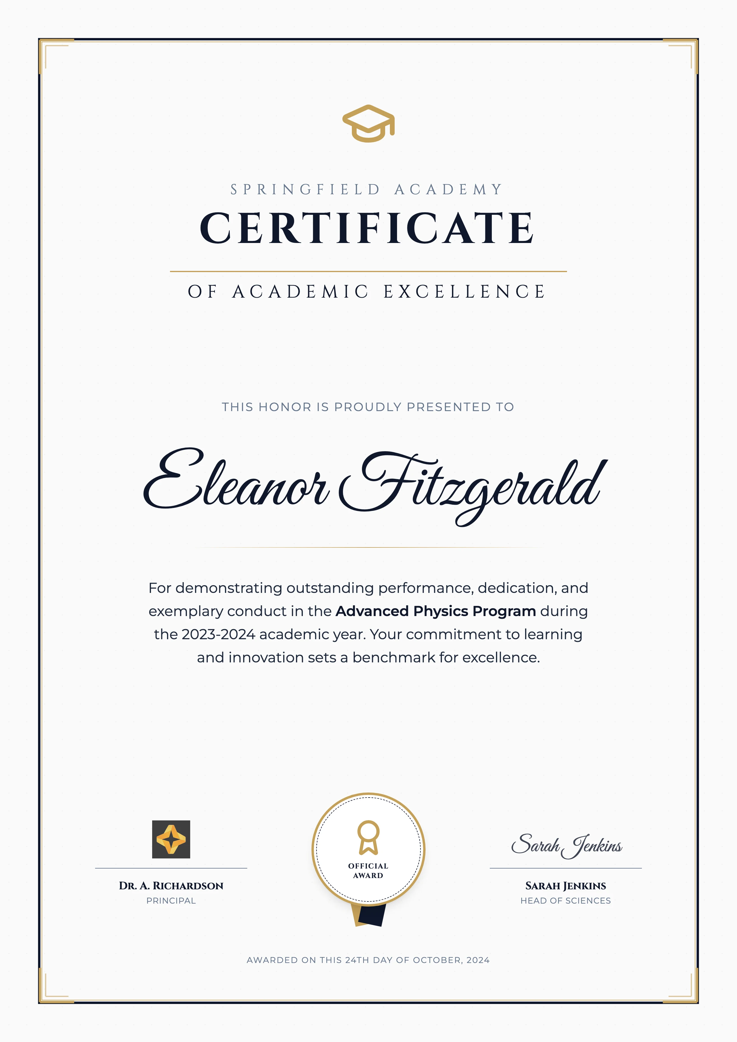 School Certificate: cover