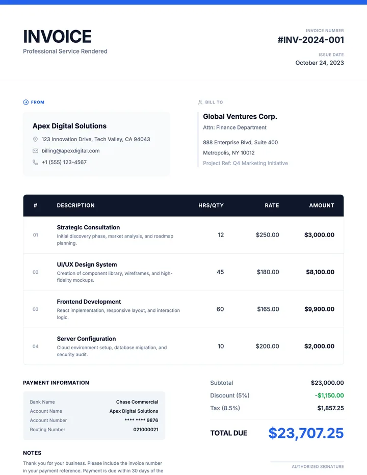 Service Invoice