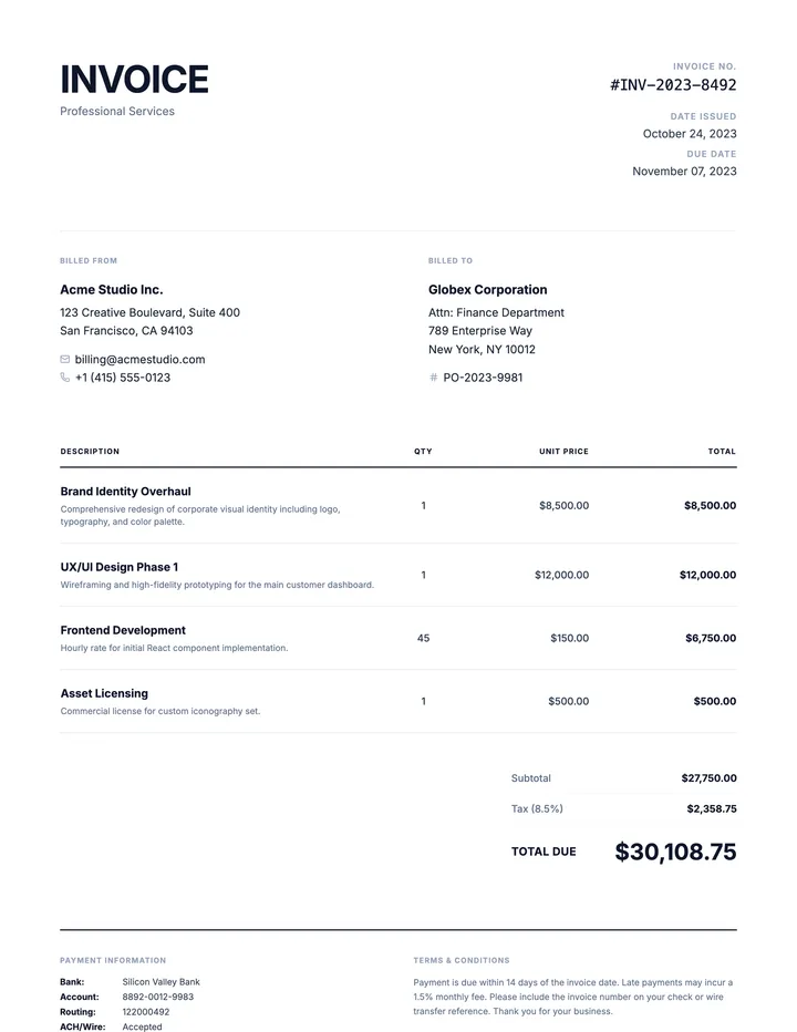 Simple Invoice