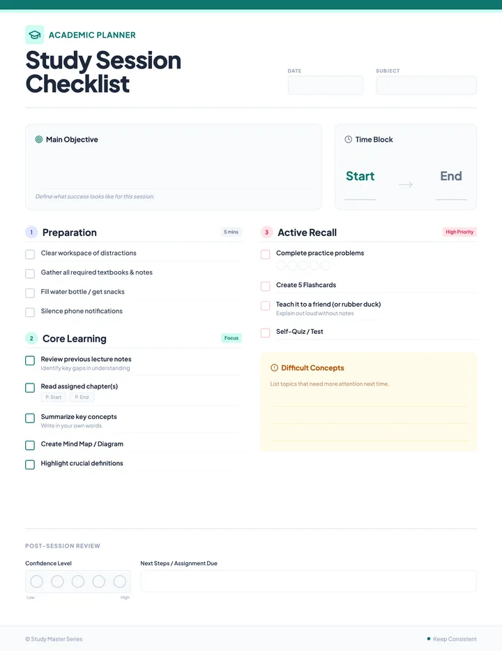 Study Checklist