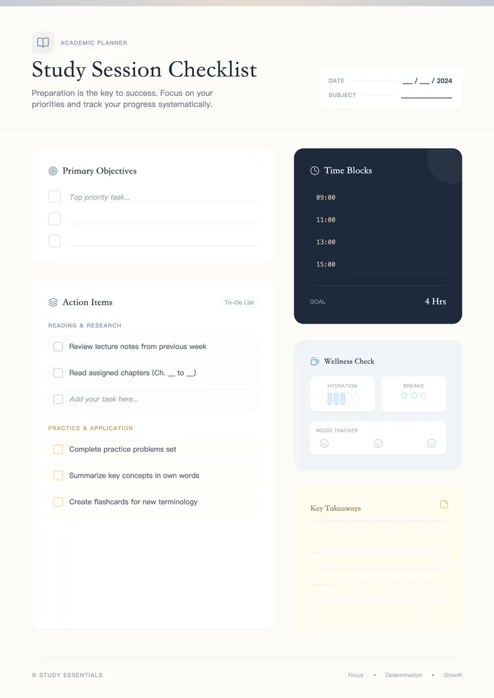 Study Checklist