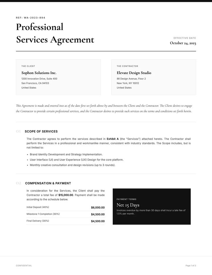 Work Agreement