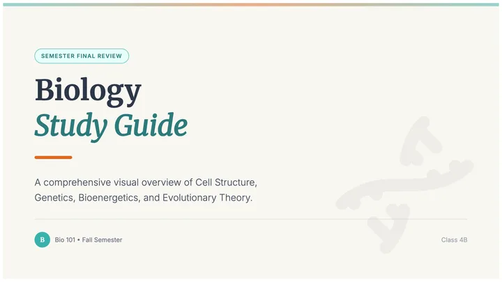 Biology Study Guide