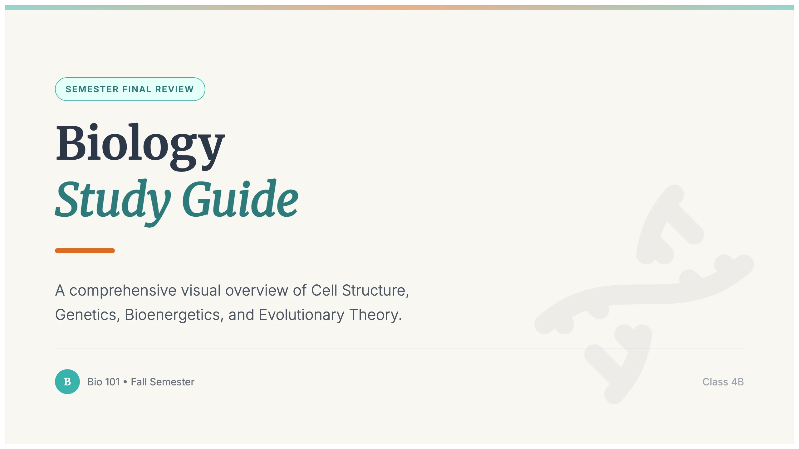 Biology Study Guide: cover