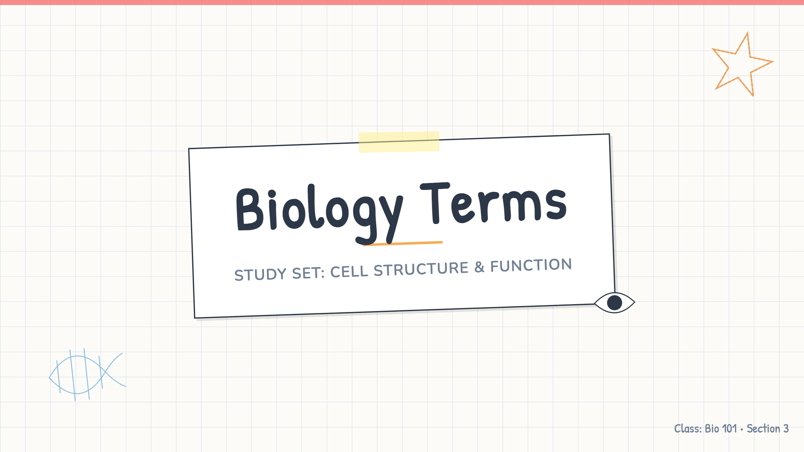 Biology Terms Cards: cover