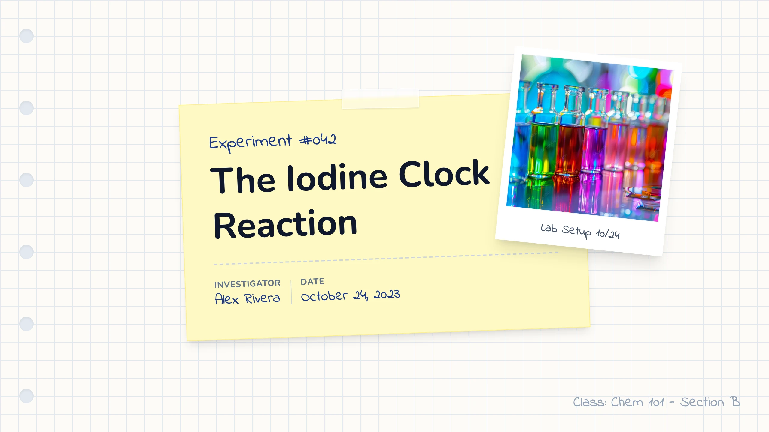 Chemistry Experiment: cover