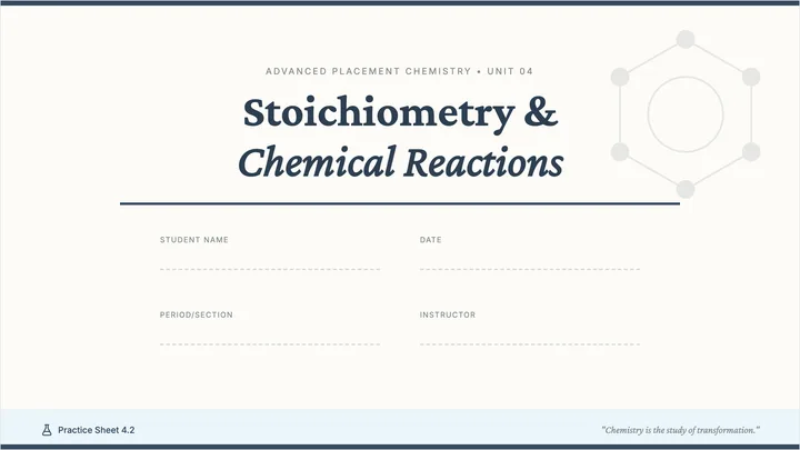 Chemistry Practice Sheet
