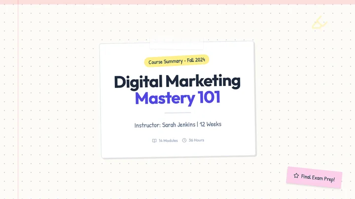 Course Summary