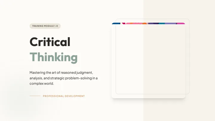 Critical Thinking Training