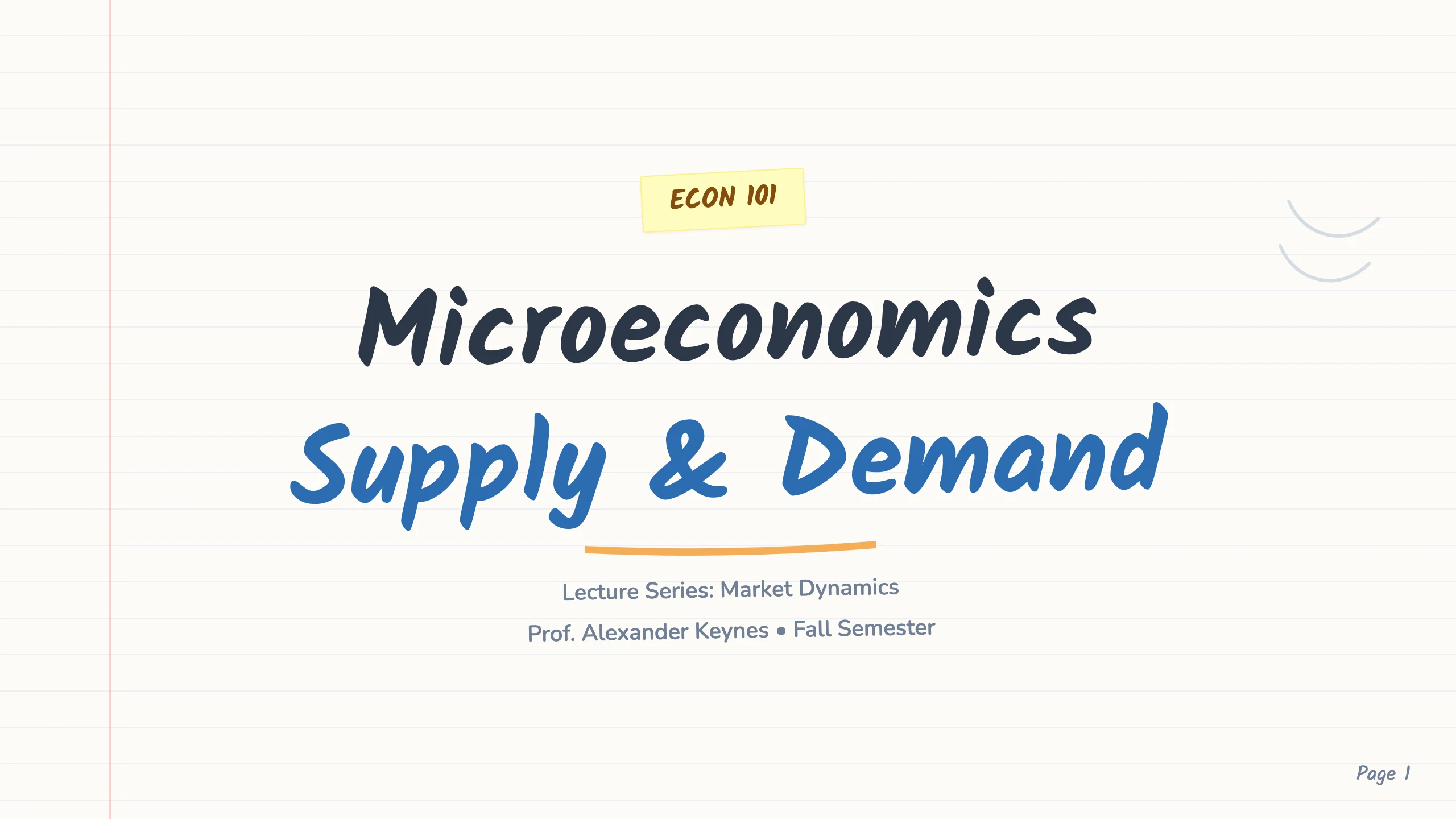 Economics Lecture: cover