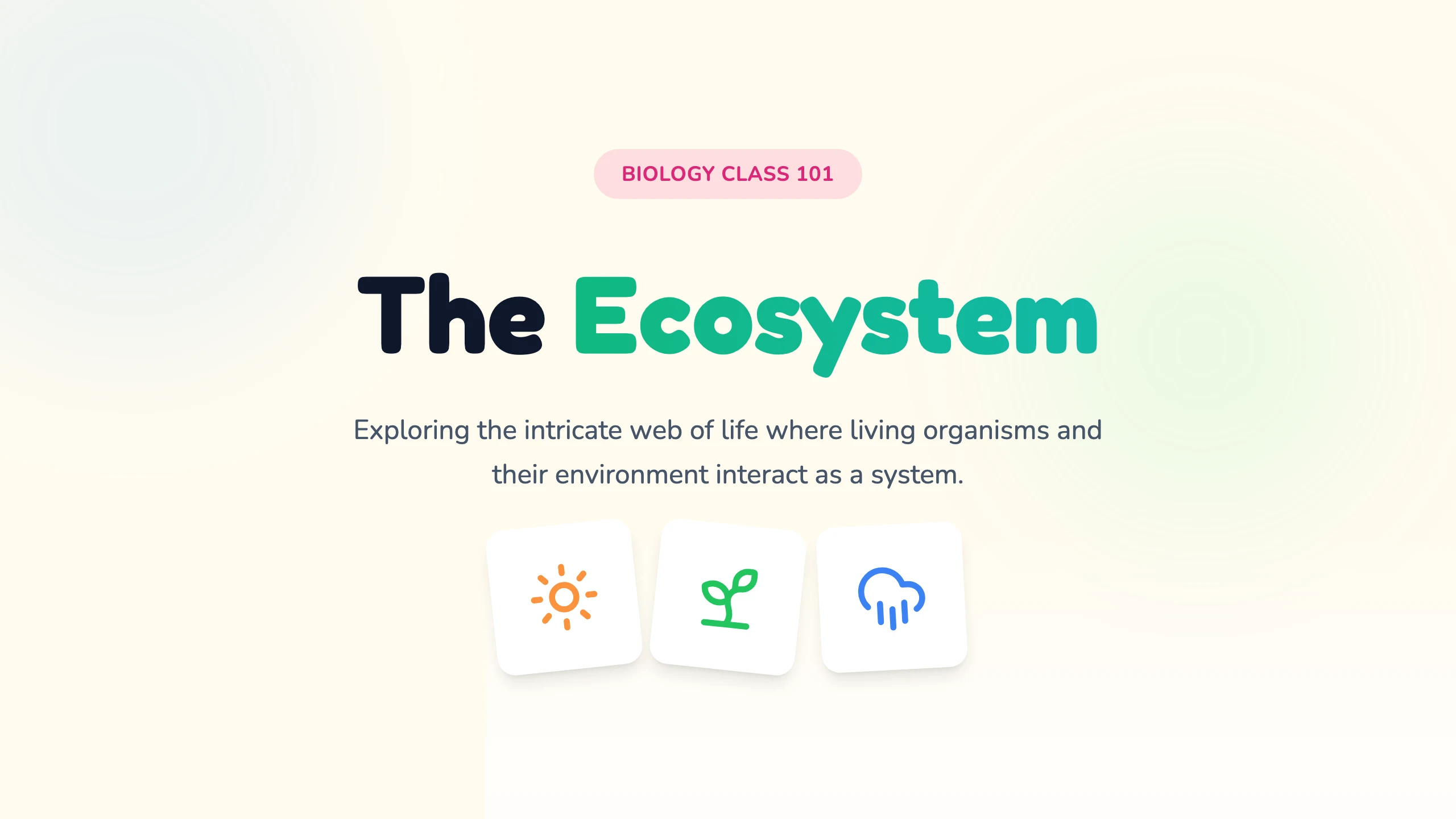 Ecosystem Concept: cover