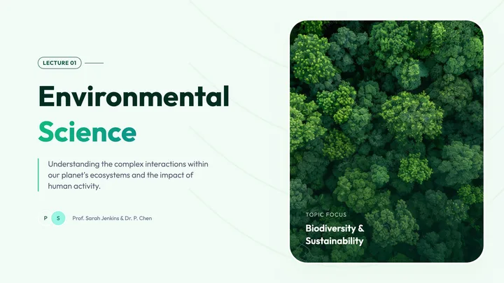 Environmental Science Lecture