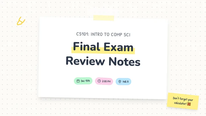 Exam Review Notes
