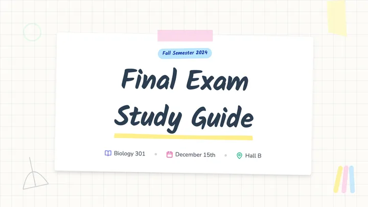 Exam Study Guide