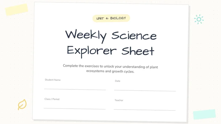 Exercise Sheet