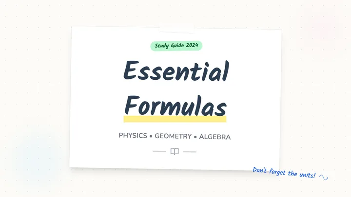 Formula Cards