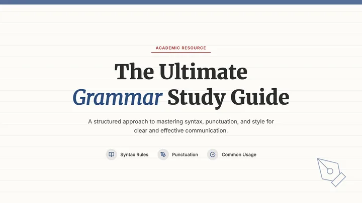 Grammar Study Guide