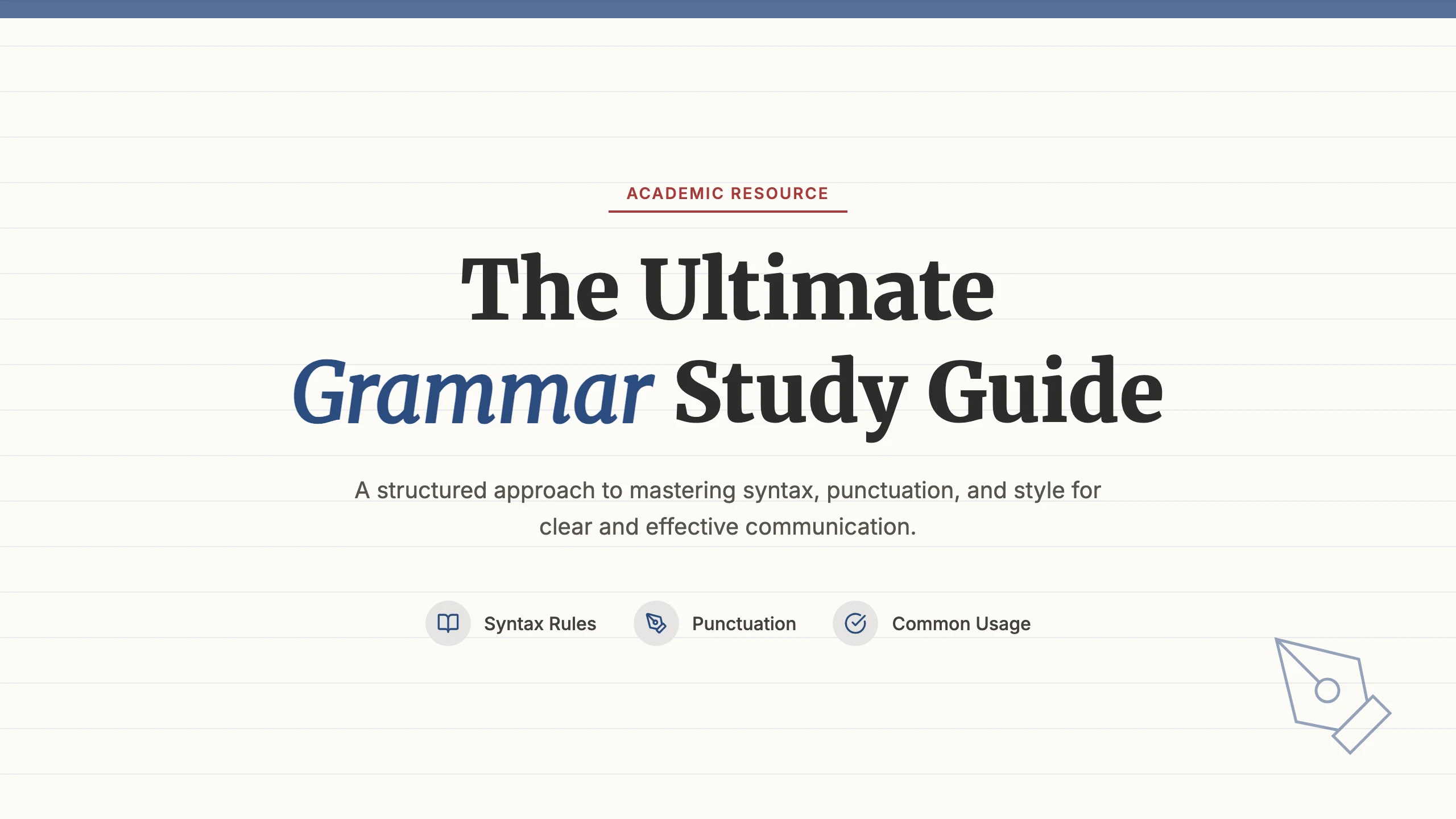 Grammar Study Guide: cover