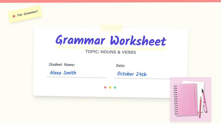 Grammar Worksheet