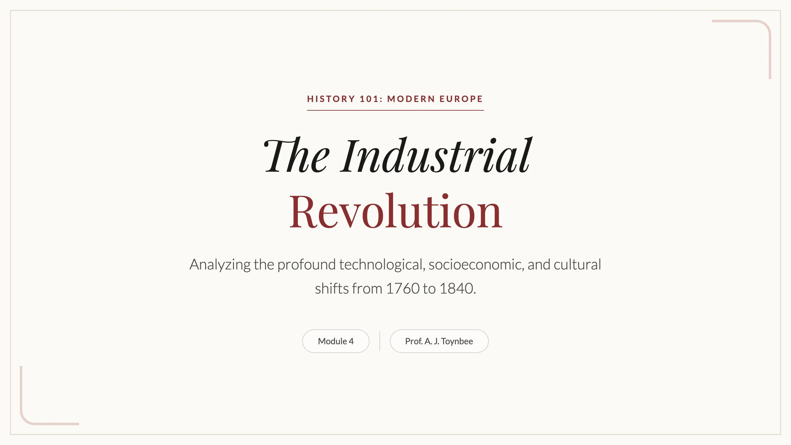 History Course: cover