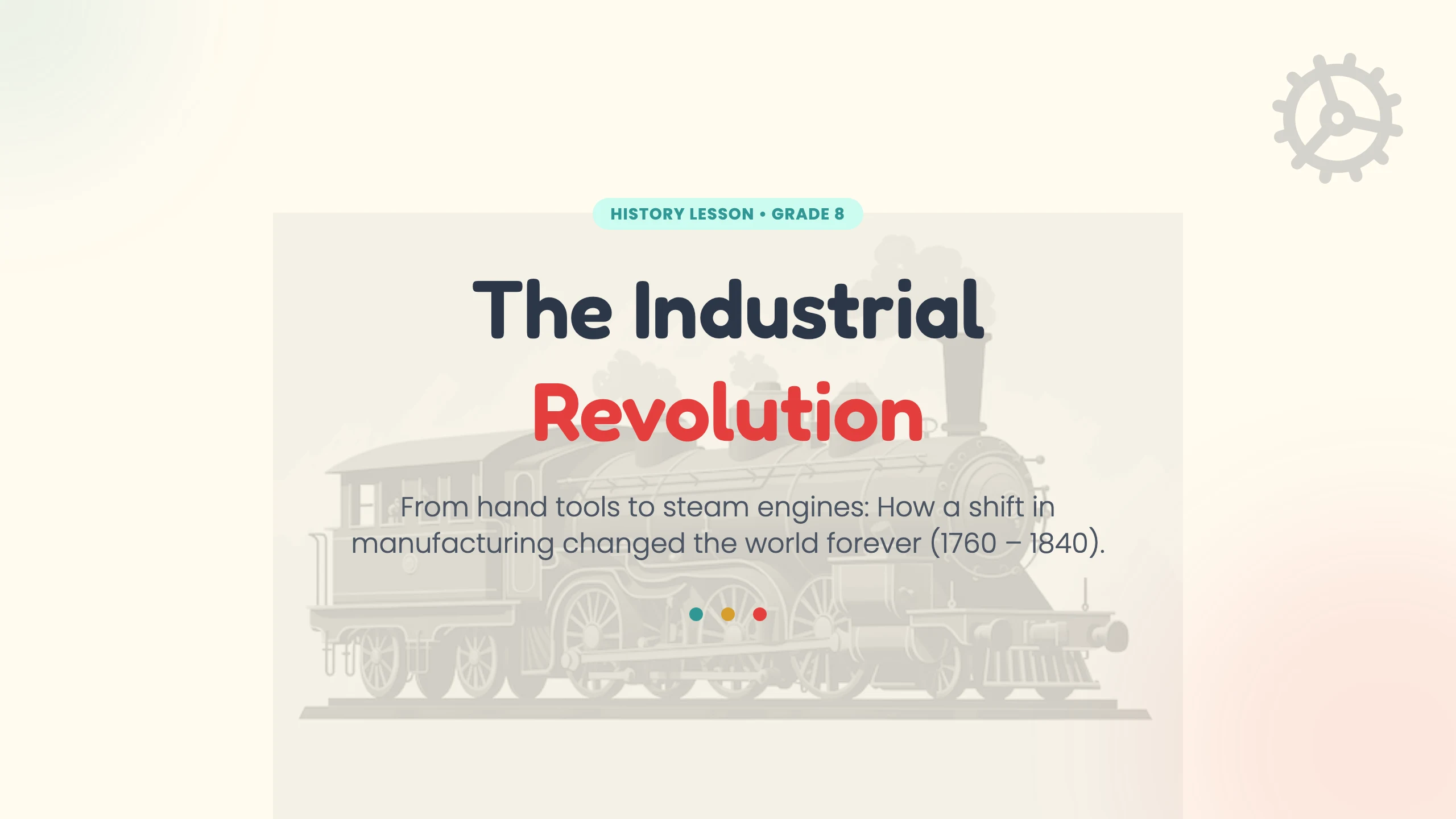 Industrial Revolution Lesson: cover