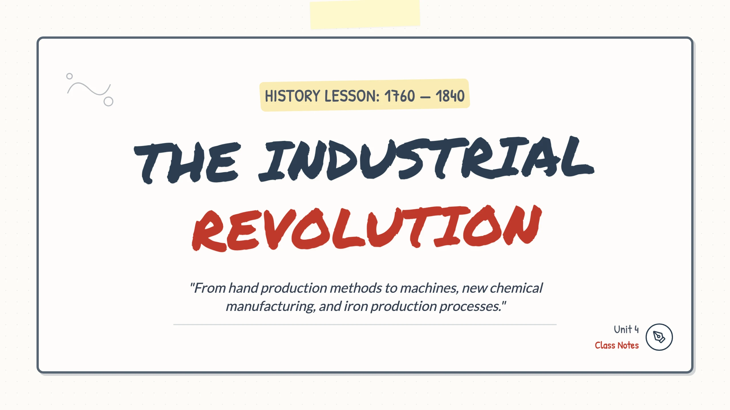 Industrial Revolution Lesson: cover