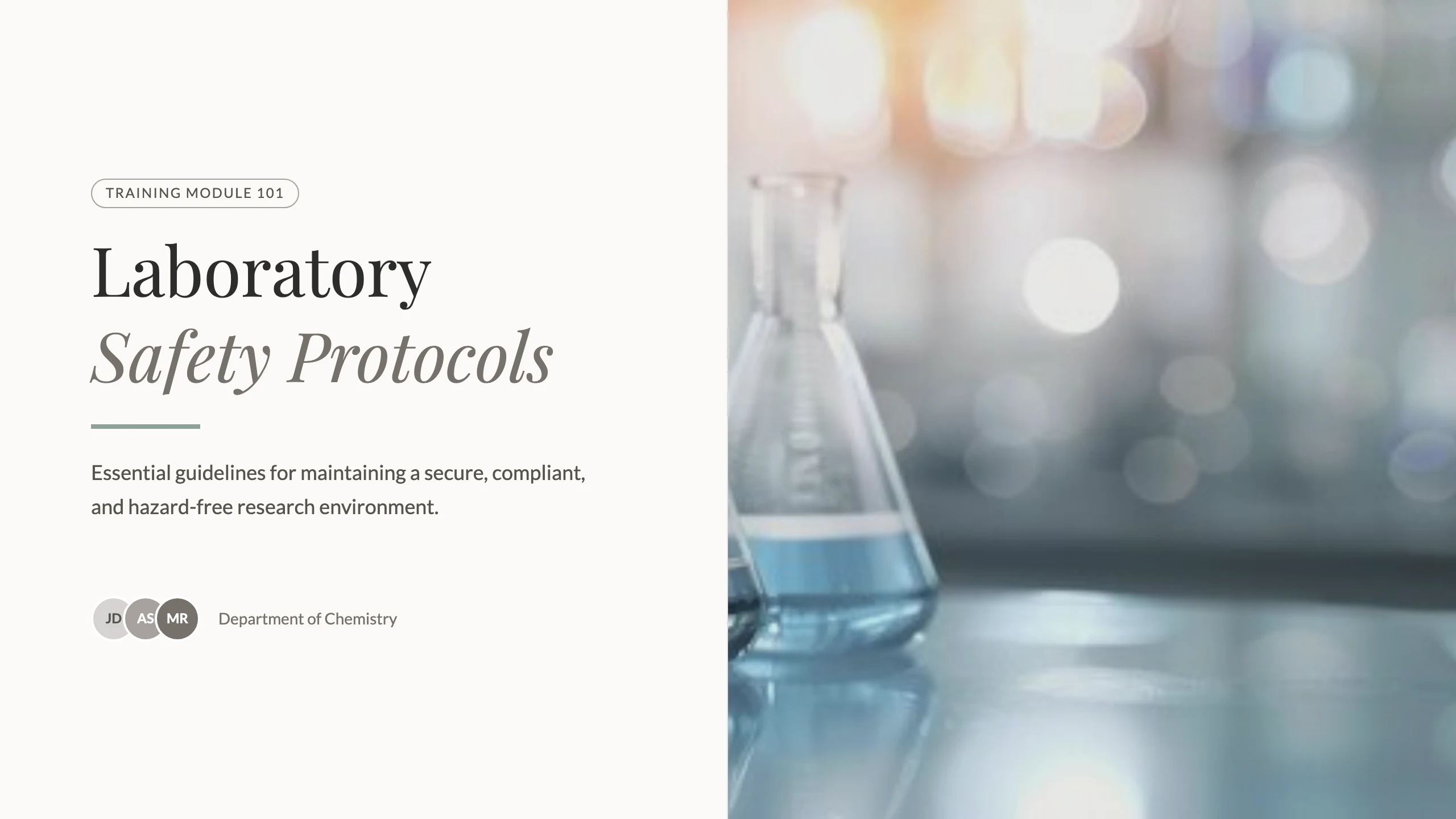 Lab Safety Training: cover