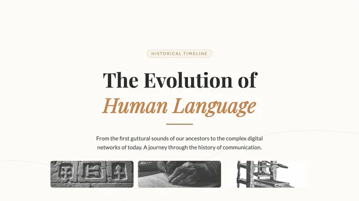 Language Evolution Timeline